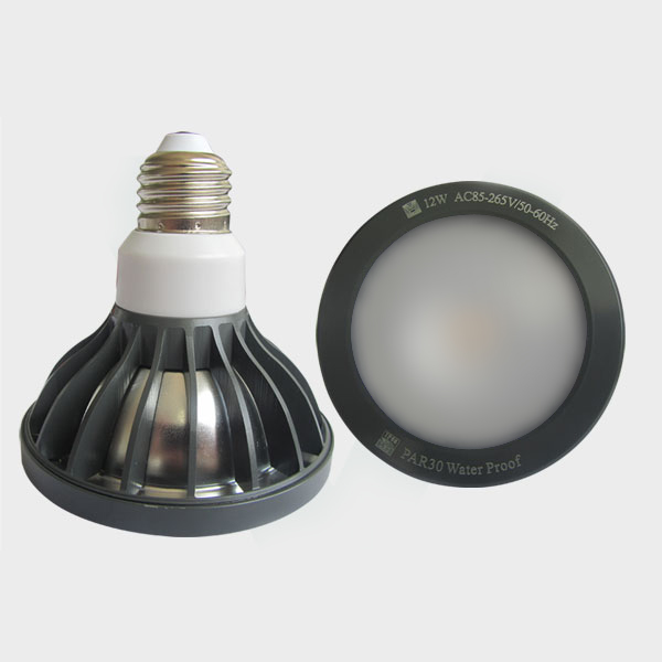 防塵、防水スポットライト　防水IP65　LED Par30 照射角120°